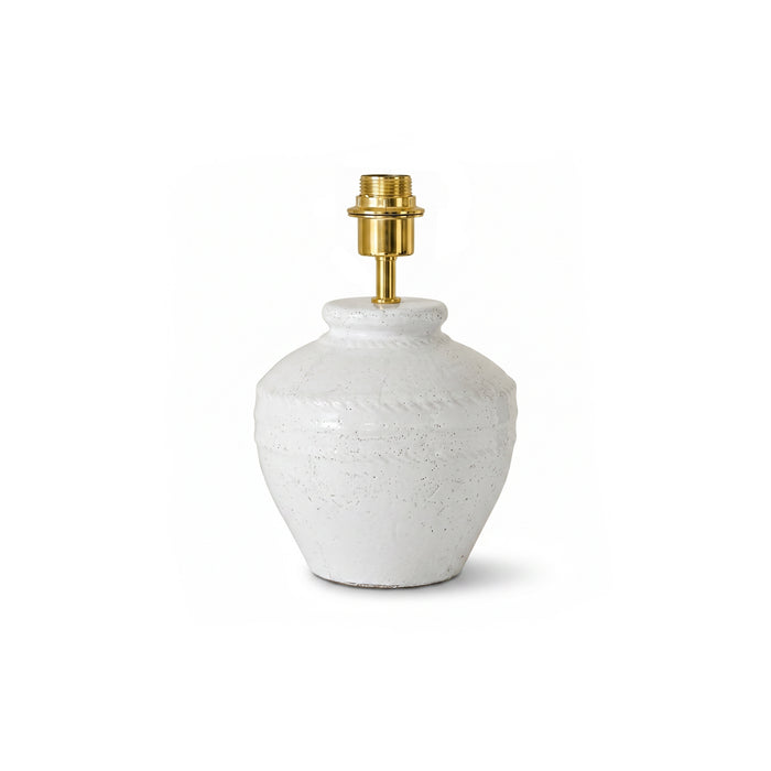 Merton 33cm Ceramic Lamp Base - Rustic White - Laura James