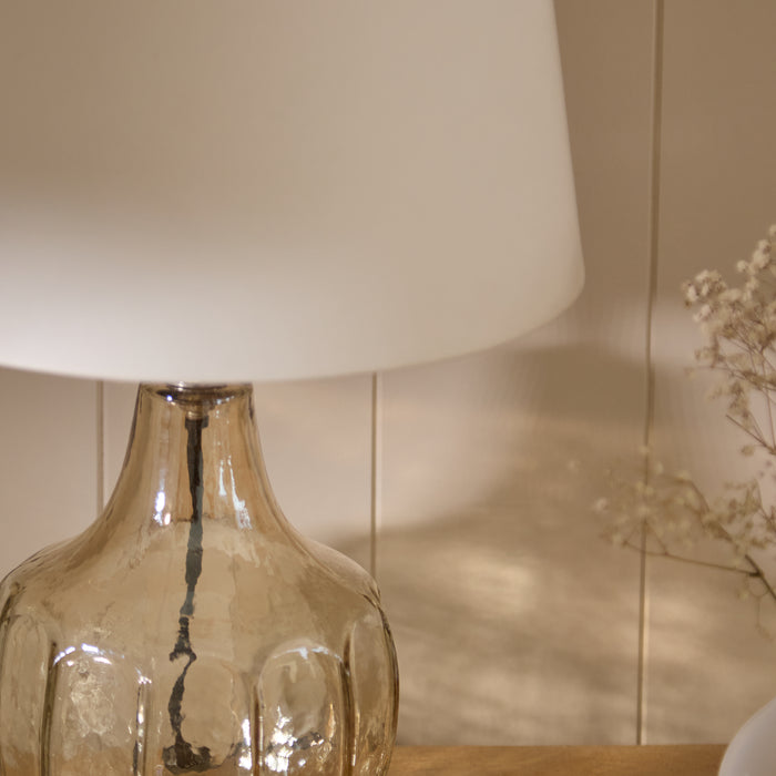 Midford 22cm Glass Table Lamp Base - Champagne