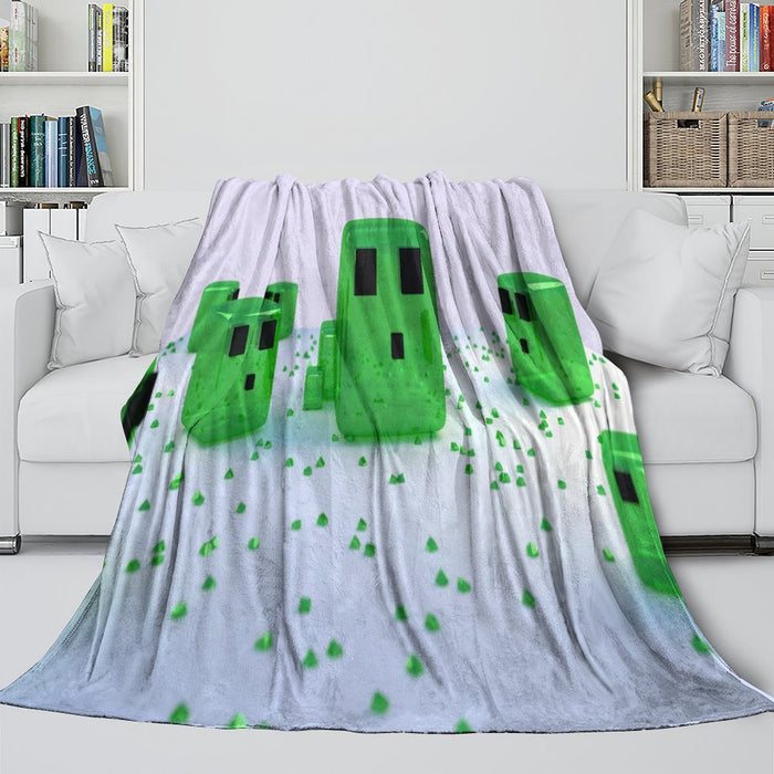 Minecraft Blanket Flannel Throw Kids Room Decoration