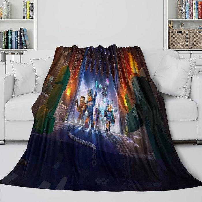 Minecraft Dungeons Blanket Flannel Throw Room Decoration