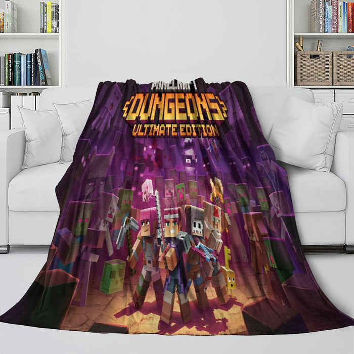 Minecraft Dungeons Blanket Flannel Throw Room Decoration