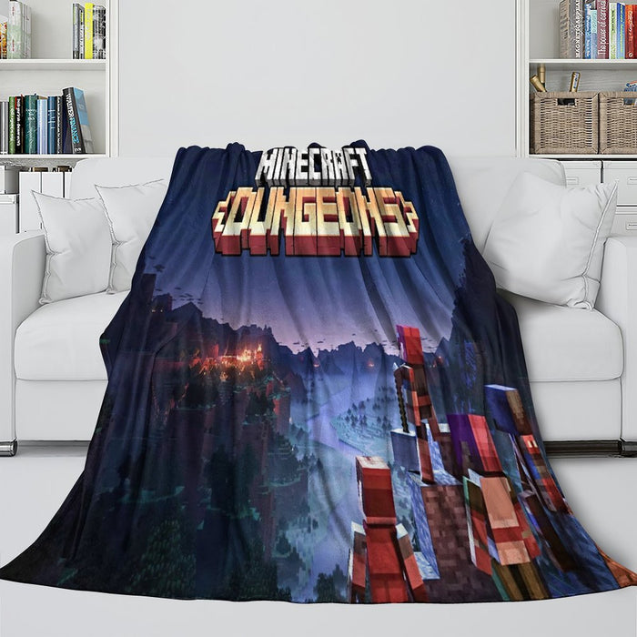 Minecraft Dungeons Blanket Flannel Throw Room Decoration