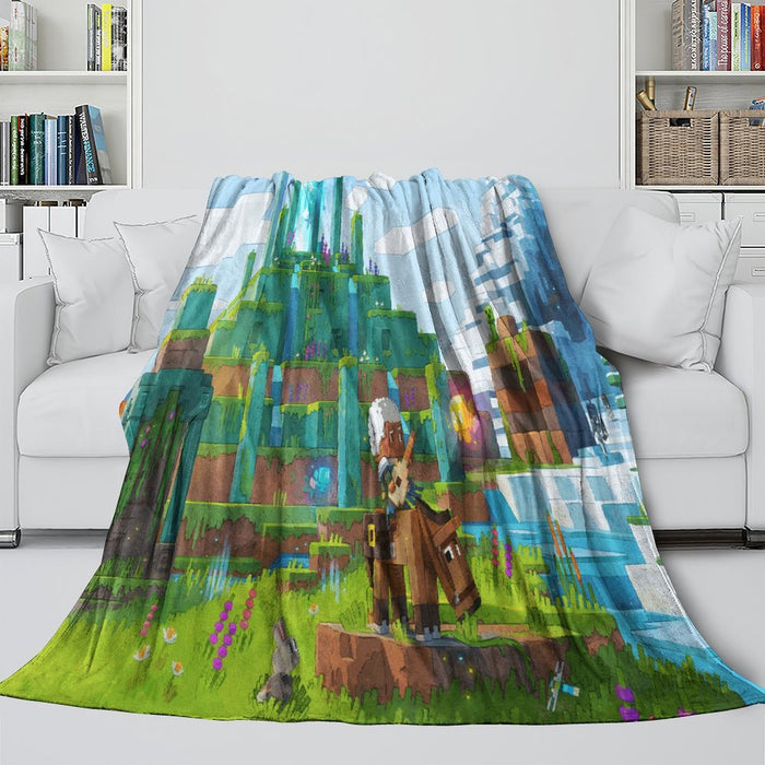 Minecraft Legends Blanket Flannel Throw Room Decoration