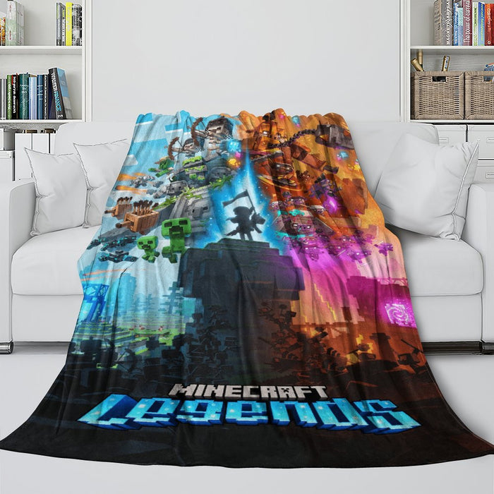 Minecraft Legends Blanket Flannel Throw Room Decoration