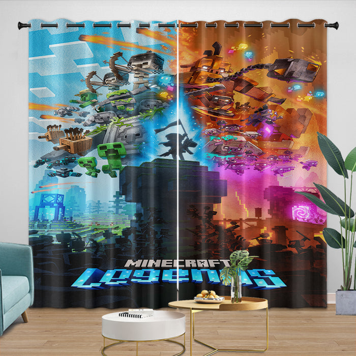 Minecraft Legends Curtains Blackout Window Drapes Room Decoration
