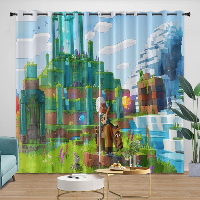 Minecraft Legends Curtains Blackout Window Drapes Room Decoration