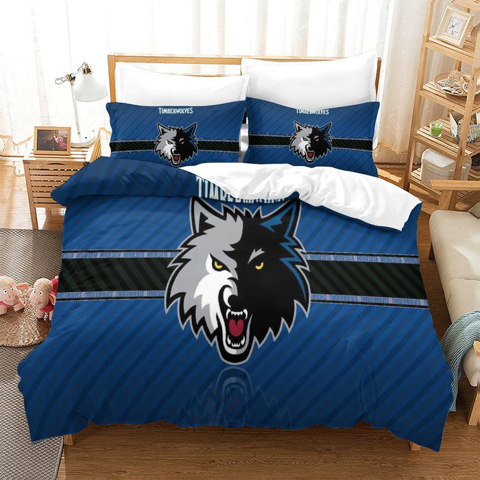 Minnesota Timberwolves Bedding Set Duvet Cover Without Filler