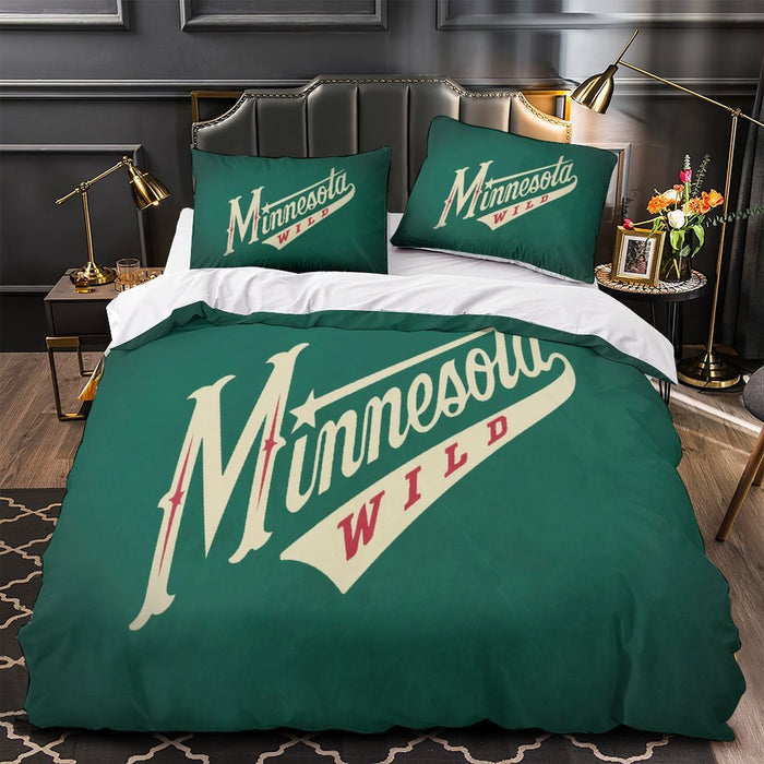 Minnesota Wild Bedding Set Quilt Duvet Cover Without Filler