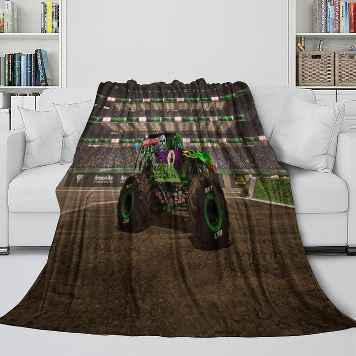Monster Jam Steel Titans Truck Blanket Flannel Fleece Throw