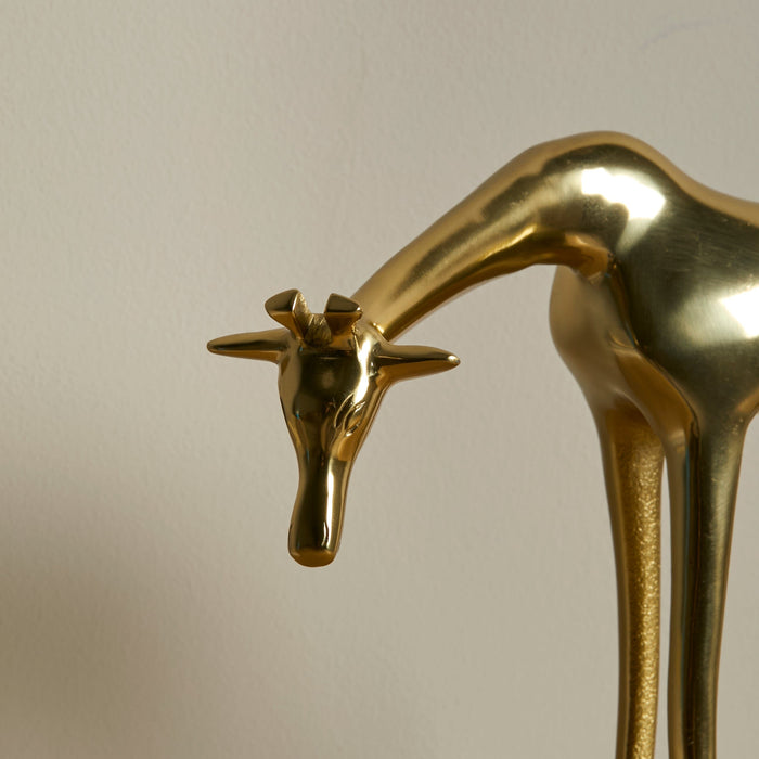 Nakuru Resting Metal Giraffe Ornament - Gold
