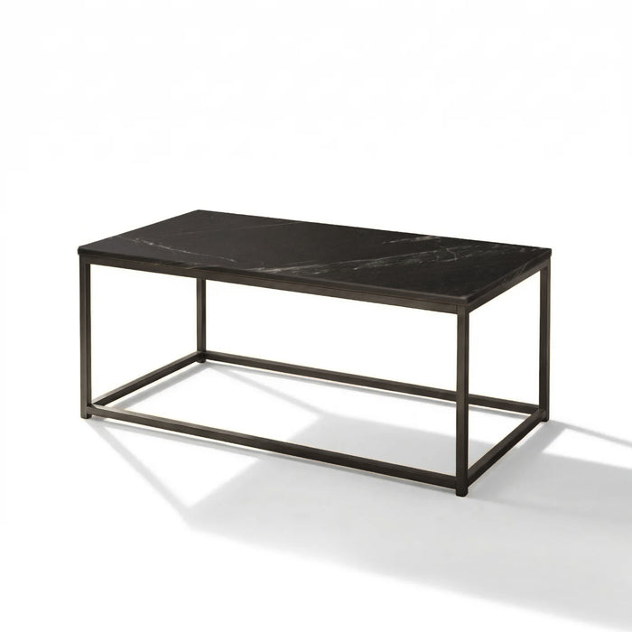 Nara Black Marble Coffee Table - Black Frame - Laura James