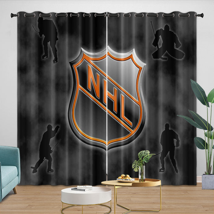 National Hockey League NHL Curtains Blackout Window Drapes Room Decoration