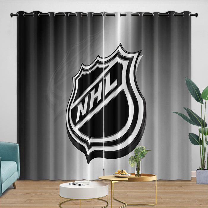 National Hockey League NHL Curtains Blackout Window Drapes Room Decoration