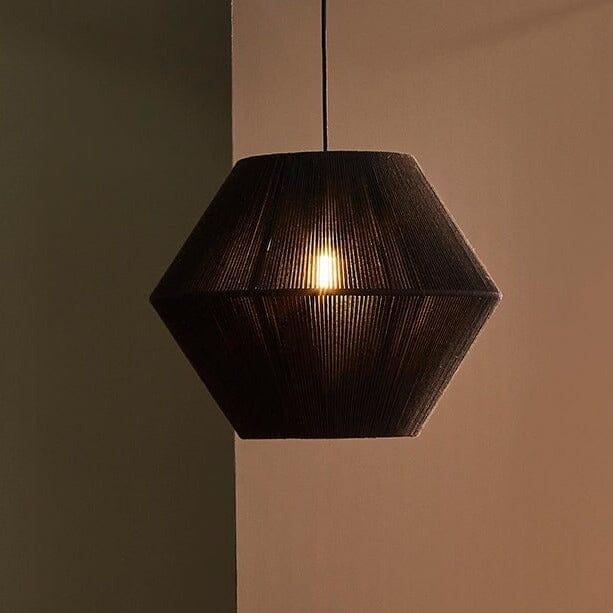 Neri Black Cotton String Pendant - Laura James