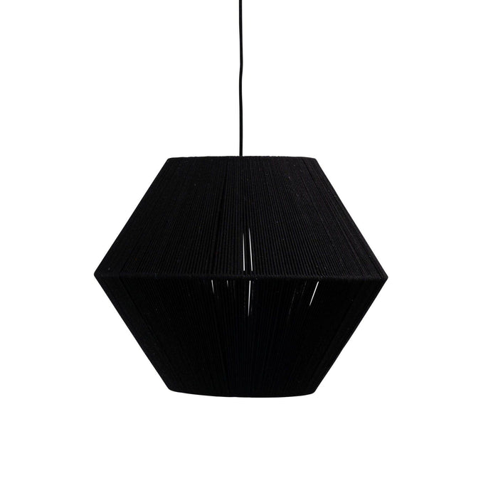 Neri Black Cotton String Pendant - Laura James