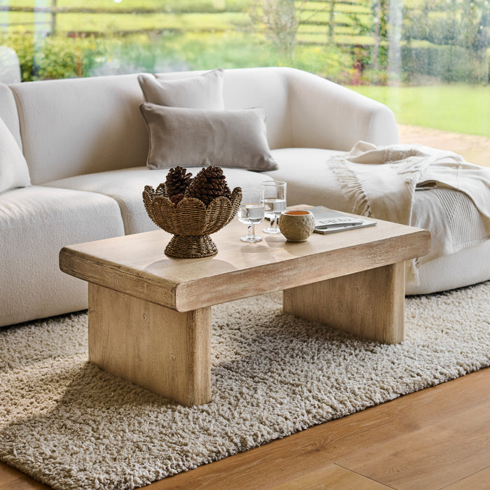 Nevaeh Coffee Table - Chalked Mango Wood - Laura James