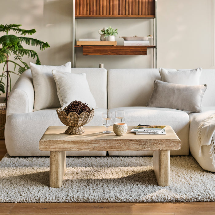Nevaeh Coffee Table - Chalked Mango Wood - Laura James