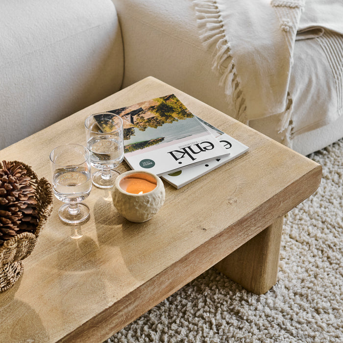 Nevaeh Coffee Table - Chalked Mango Wood - Laura James