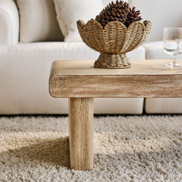 Nevaeh Coffee Table - Chalked Mango Wood - Laura James