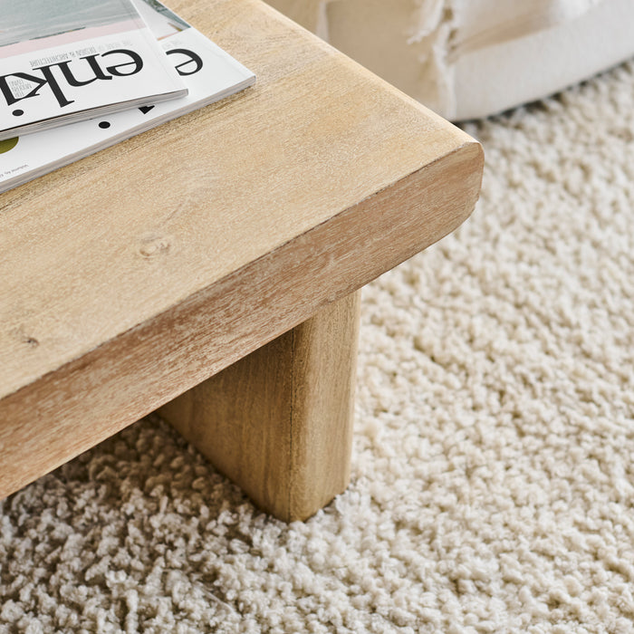 Nevaeh Coffee Table - Chalked Mango Wood - Laura James