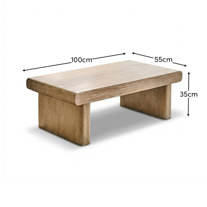 Nevaeh Coffee Table - Chalked Mango Wood - Laura James
