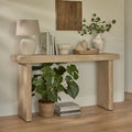 Nevaeh Chalked Mango Wood Console Table - 140cm - Laura James