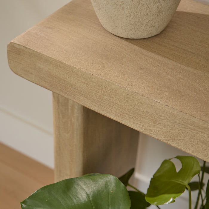Nevaeh Chalked Mango Wood Console Table - 140cm - Laura James