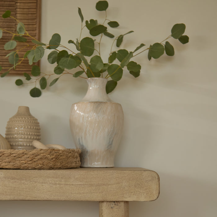 Nevaeh Chalked Mango Wood Console Table - 140cm - Laura James