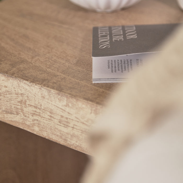 Nevaeh Side Table - Chalked Mango Wood - Laura James