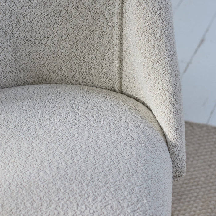 Freya Oat Boucle Dining Chairs - Set of 2 - Whitewash Oak Legs - Laura James