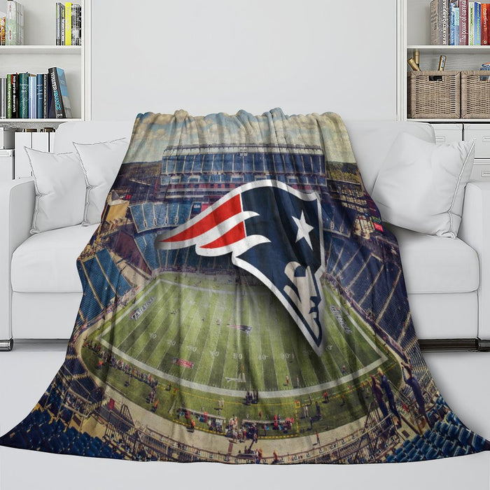 New England Patriots Blanket Flannel Fleece Throw Room Decoration