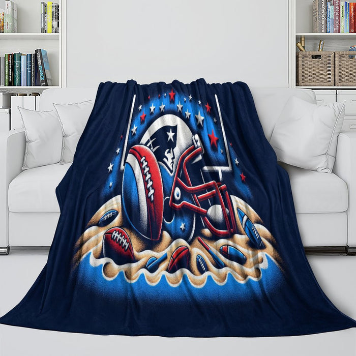 New England Patriots Blanket Flannel Fleece Throw Room Decoration