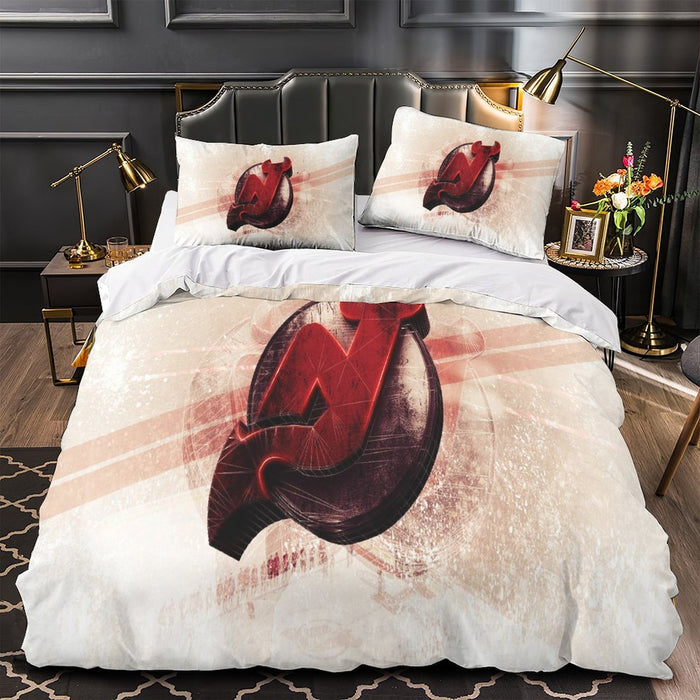New Jersey Devils Bedding Set Quilt Duvet Cover Without Filler