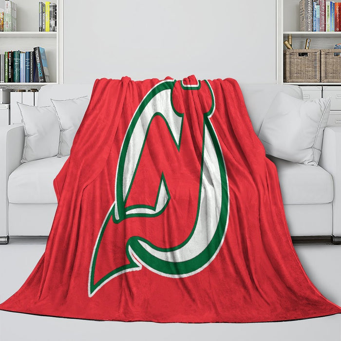 New Jersey Devils Blanket Flannel Throw Kids Room Decoration