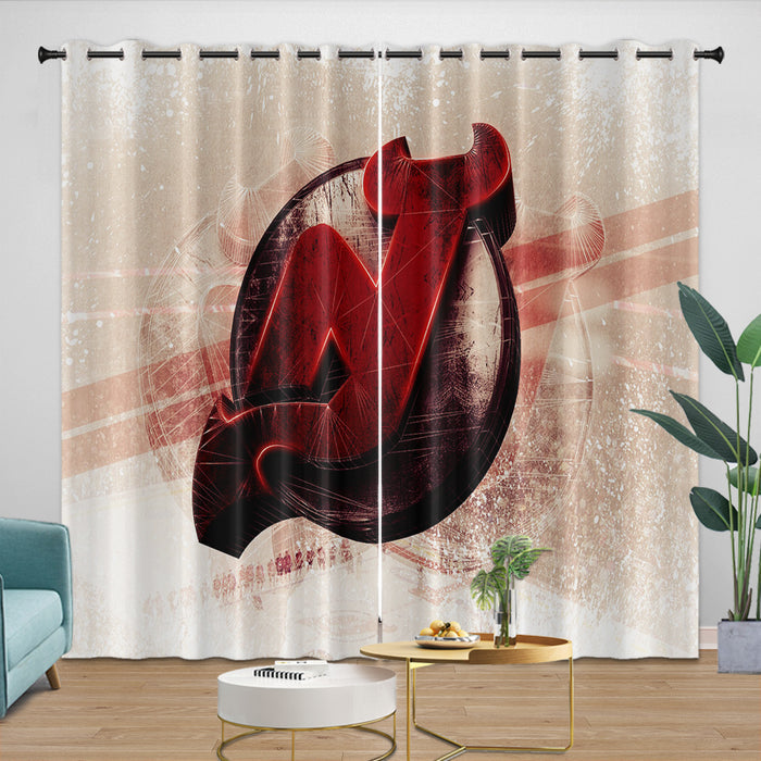 New Jersey Devils Curtains Blackout Window Drapes Room Decoration