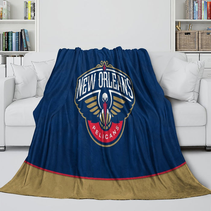 New Orleans Pelicans Blanket Flannel Fleece Throw Room Decoration