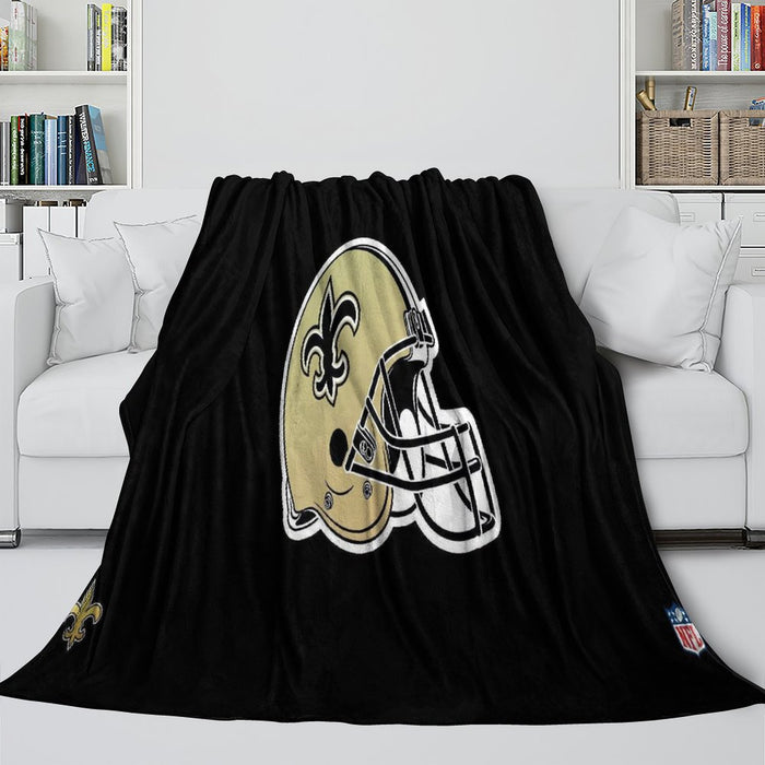 New Orleans Saints Blanket Flannel Fleece Throw Room Decoration