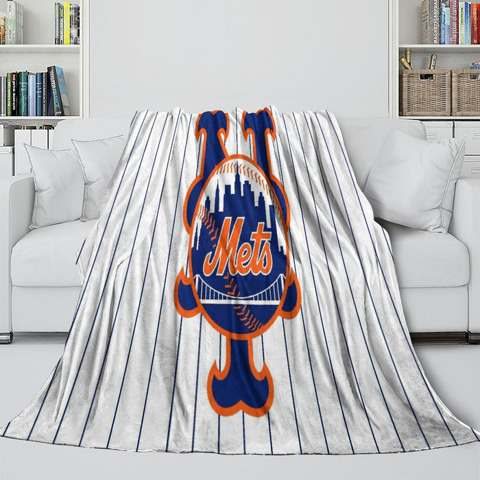 New York Mets Blanket Flannel Throw Room Decoration
