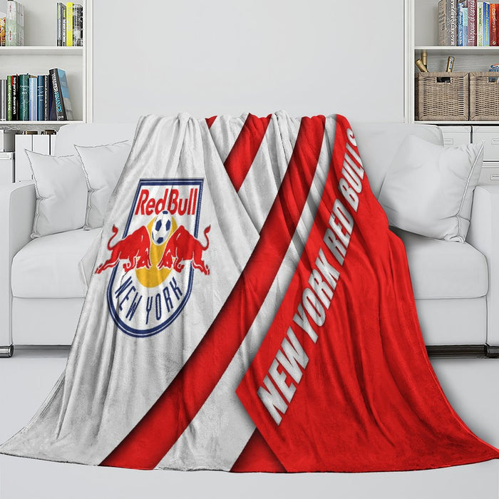 New York Red Bulls Blanket Flannel Fleece Throw Room Decoration
