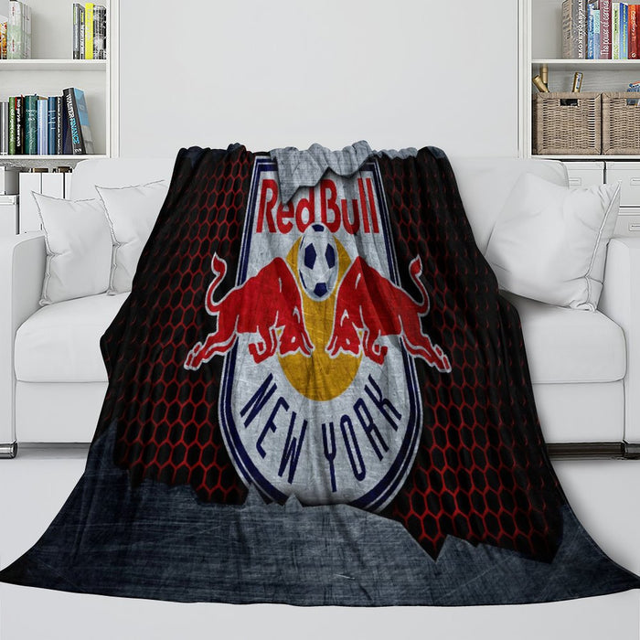 New York Red Bulls Blanket Flannel Fleece Throw Room Decoration