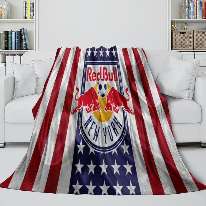 New York Red Bulls Blanket Flannel Fleece Throw Room Decoration