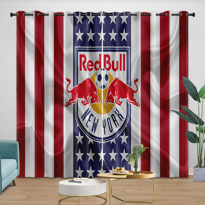 New York Red Bulls Curtains Blackout Window Drapes Room Decoration