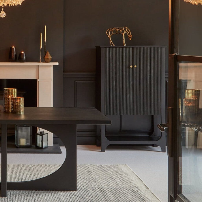 Jade Jet Black Acacia Dining Table 
 Laura James