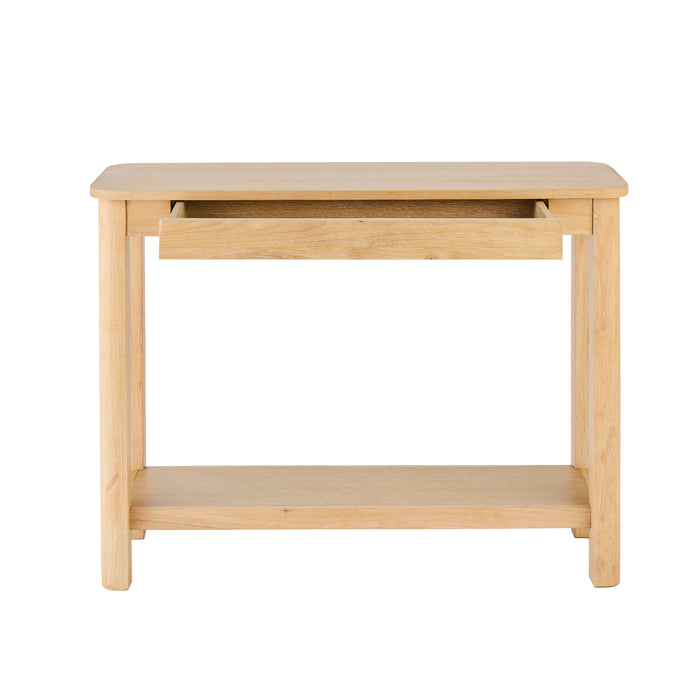 Noah Whitewash Oak 1 Drawer Console Table - Laura James