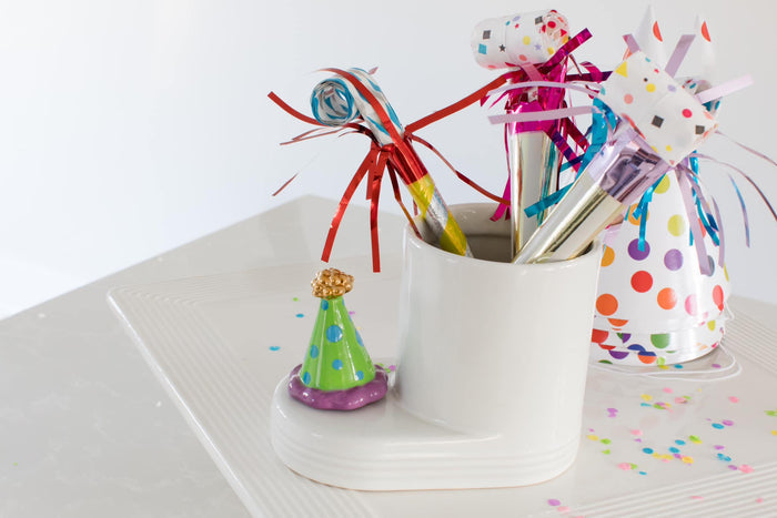 nora fleming mini -hats off to 20 years! (party hat)