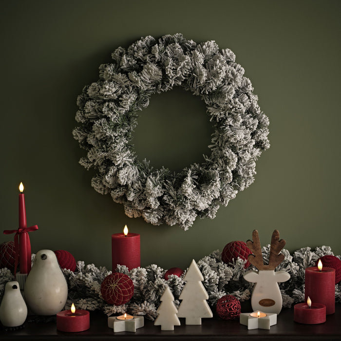 Norrbo 50cm Frosted Christmas Wreath - Laura James