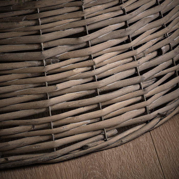 Norrland 70cm Tree Skirt - Grey Wash Rattan - Laura James