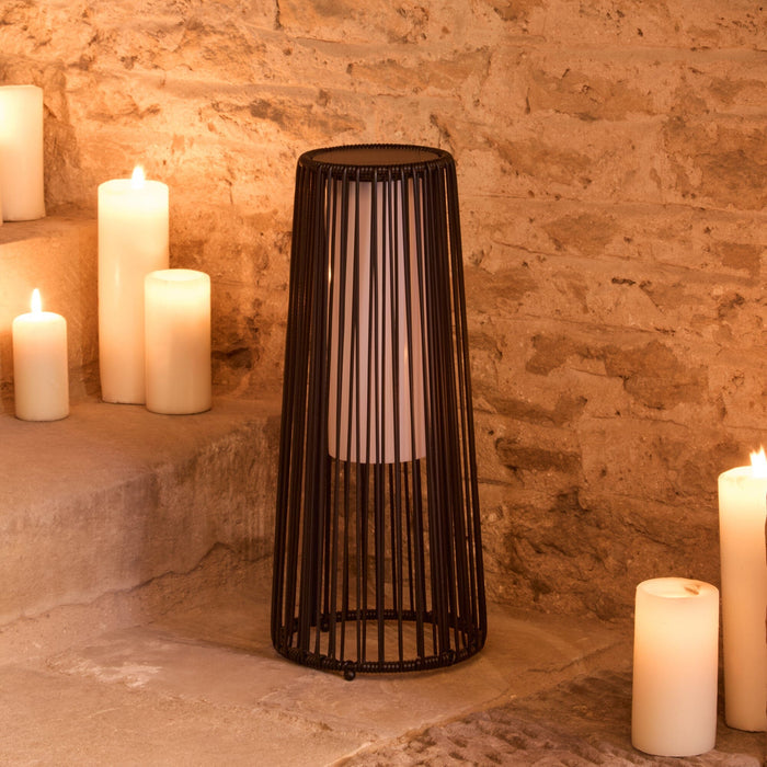 Octon 50cm Solar Outdoor Lantern - Black - Laura James