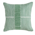 Odisha 45x45cm Striped Cushion Cover - Olive - Laura James