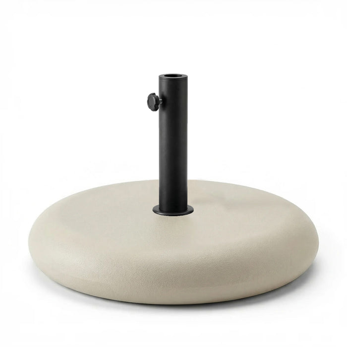 25kg Round Parasol Base - Beige Concrete - Laura James
